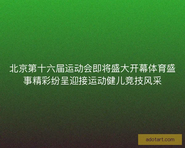 北京第十六届运动会即将盛大开幕体育盛事精彩纷呈迎接运动健儿竞技风采